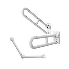 【海夫健康生活館】裕華 ABS抗菌系列 活動馬桶抗菌扶手 V型扶手 40X40cm(T-058B T-054B), 1個