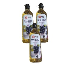 백설 포도씨유 100퍼센트 스페인산 포도씨유, 3개, 900ml