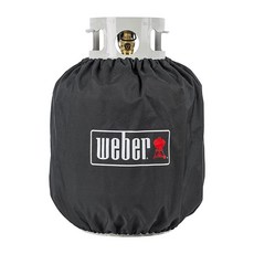 Weber 9.1kg(20파운드) 프로판 탱크 커버 - 자외선 억제제가 있는 내후성 폴리에스터 표준 프로판 탱크에 적합 안전한 착용감을 위한 드로스트링 내구성 변색 방지