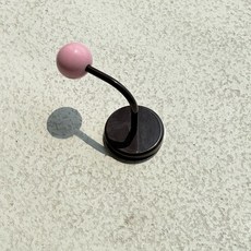 슬로우벨 멤피스 자석 모자걸이 아이방 코트랙 후크 마그네틱 옷걸이 벽헹거 레트로 소품걸이, J. 진한 갈색  분홍색