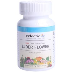 eclectic INSTITUTE 接骨木花素食膠囊 300mg, 90顆, 1罐