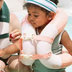 오우아스튜디오 넥튜브 착용형 조끼 아동 성인, 멜로우 코랄, 1개