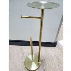 변기 롤 종이 거치대 바닥 빌라 보관 펀치 프리 타월, 03 brushed gold