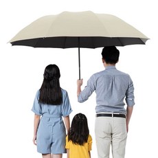 깔끔더하기 골프우산 3단 수동 접이식 파라솔 우양산, 아이보리, 1개