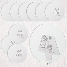 뮤즈 프레임없는 면천 캔버스보드 원형 C2사이즈 18cm 10개입, 1세트