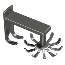 【免打孔/打孔雙用】太空鋁可調旋轉十鉤, 槍灰, 1個