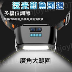泛光釣魚頭燈 1200mAh長續航 戶外照明, 1個