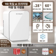 차량용 미니 냉장고 소형 냉동 냉장 가정용 학생 사무실, 16L 독일 AI 프리미엄, 1L