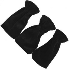 토이앤도나 3개 세트 보라색 플러시 피아노 페달 커버 벨벳 보호대 지속 페달용 부드럽고 우아한 발 패드 음악 기기용, 12X6.5X6.5cm, Black