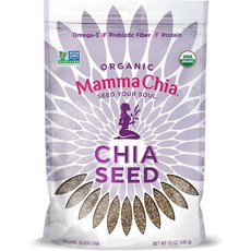 맘마 치아 유기농 씨앗 검은 치아 씨앗 12온스(340.2g) 치아 씨앗 Mamma Chia Organic Chia Seeds Black 12 Ounce (Pack of 1, <p>Golden State Art에서 디자인 및 제조, 12온스(1팩), 1개