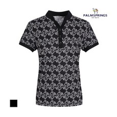 팜스프링스 여성 로고프린트 카라 반팔티셔츠_STSL232288 663586