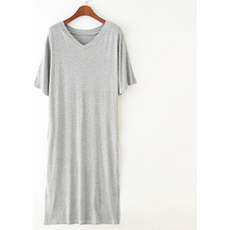 깔끔 원피스 포켓 브이넥 사이드 밑트임 디자인 LKO550