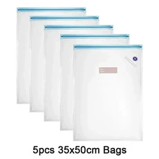 SOUS VIDE 가방 포장 도구 재사용 실러 가능 보호기 펌프 진공 저장에 가제트 주방 5pcs 35x50cm 1개, 01 5개 35x50cm