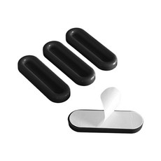 부착형 망손잡이 둥근소형 4개입, 1세트, 흑색