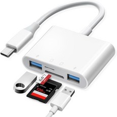 USB C SD 카드 리더기 Oyuiasle to iPhone 15 16iPadMac노트북용 USBC타입 메모리 어댑터 iMac iPad 프로 에어 미니 맥북 갤럭시 마이크로S, Oyuiasle 4 슬롯