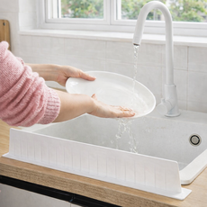 트리바 프리미엄 물튀김 방지 싱크대 물막이, 1개, 화이트
