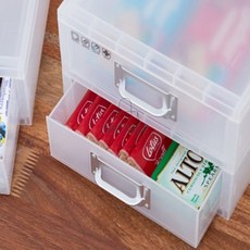 플라스틱부품함 소품수납 악세서리함 중형 2단 멀티박스 부품정리