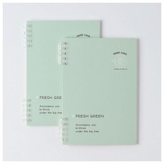 학습용품 사무용품 학생용품 필기용품 굿럭 A5 루스리프 유선 노트 2p세트(60매 / 그린)