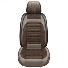 자동차 시트 쿠션 보호대 사계절 범용 앞 모양 인테리어 액세서리 커버, [22] Brown 1 Pcs