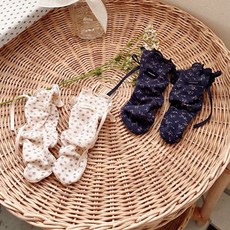 6개월 아기니삭스 돌 여아 플라워 돌돌이 셔링 양말