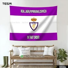 VIKAMA 스페인 축구 태피스트리 만자나레스 시티 벽걸이 배너 게임룸 바 침실 홈데코 벽화 아트, 02 40cmx0cm, 32 BU-2