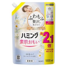 Kao 花王 Humming 親膚衣物柔軟精 微香型 花束香氛 補充包, 1個, 1000ml