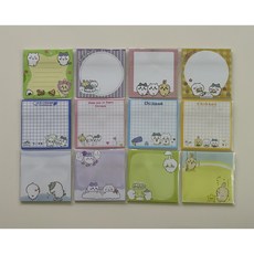 치이카와 포스트잇 메모지 20매입 랜덤 4개 세트 떡메모지