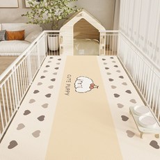 강아지 반려견 방수 PVC 미끄럼방지 매트 울타리, 1개, 70X140cm 하트 흰 강아지