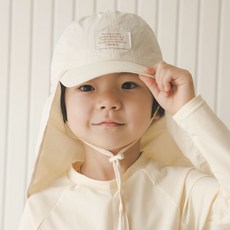 모모네 키즈 유아 아기 아동용 물놀이 모자 아쿠아 플랩캡 썬캡