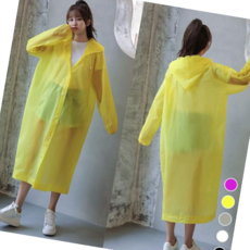 자전거우의 남녀공용 EVA 레인코트 다회용 우비 우의