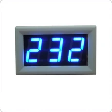 YB27 3선 LED 디지털 전압계 전압계 DC 0-10V 0-30V 0-100V 0-300V 0-600V 전압 검출기 볼트 패널 MeterTes, [05] White cover-Blue, [02] DC 0.00-30.0V, 1개