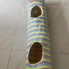 貓咪隧道 貓咪玩具 貓咪躲避屋 貓咪鑽洞 貓窩 貓通道 三條貓咪通道明亮色彩可摺疊設計簡易寵物用品加厚靜音貓玩具隧道, 1個, 可摺疊設計簡易寵物用品加厚靜音貓玩具隧道