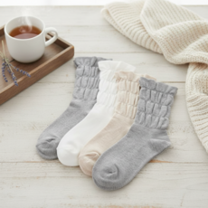 복다주리 발목조임 없는 무압박 사계절 여성용 임산부 조리원 양말 4P