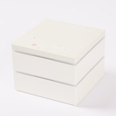 HAKOYA Baekhwa方形雙層午餐盒 15x15x11.6cm, 1個, 薄荷