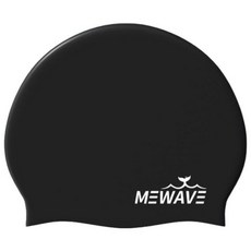 뮤웨이브 프리미엄 실리콘 수영모자, 1개, 검정색