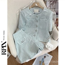 RPIN氣質淑女套裝夏高級感氣質名媛慵懶別緻開衫外套短褲兩件套潮