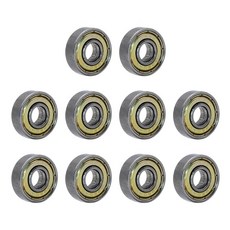스케이트보드 스쿠터 액세서리와 호환되는 10Pcs 608ZZ 볼 베어링 스케이트 베어링 이중 차폐 어처 볼 베어링, 철, 10개