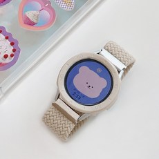 우먼스9999 호환 브레이드 솔로루프 스트랩, 스타라이트 20mm (L), 1개