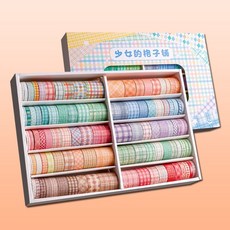 마스킹테이프 DIY 종이테이프 다꾸 다이어리꾸미기 100롤, 옵션4)격자패턴 무늬 100롤, 1개