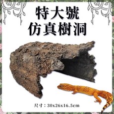 金金水族 仿真樹皮洞穴(特大) 陸龜蜥蜴藏身躲避洞 烏龜洞蛇洞爬蟲洞 造景石洞 魚缸造景, 1個