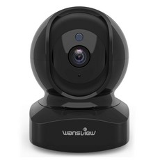 Wansview 네트워크 카메라 1080P 200만 화소 베이비 모니터 WiFi IP 카메라 무선 실내 방범 카메라 애완동물 카메라 아기 노인 애완동물 감시 동체 감지 양방향 음성 암시 촬영 녹화 가능, 1개