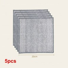 20 5PCS 두꺼운 강철 더블 DISHRAG 와이어 레이어 화이버 타월 청소 주방 냄비 넝마 세척 스크래치 메쉬