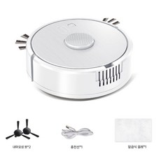 원룸로봇청소기 가성비로봇청소기 자동 청소 진공 작은방, 화이트