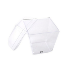 투명사각 디저트컵 65 x 40 x 60 mm, 10개입, 2개