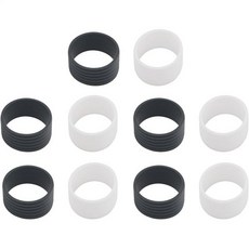 라켓 그립 교체 테니스 테이프 소모품 지안링 10PCS 실리콘 링 손잡이 미끄럼 방지 고무 26.5x15mm 배드민턴 보호 커버 씰링 링에 사용되는 검은색 흰색