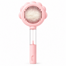 보라운 반려동물 미스트 브러시 스프레이 브러쉬 털관리 엉킴방지 강아지 고양이, 1개, 핑크
