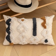술 쿠션 커버 50x50 cm/30x50 cm 핑크 베개 케이스 수제 광장 거실 보헤미안 스타일 홈 장식 침실 지퍼 오픈, C-30x50cm, 1개