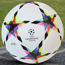 UEFA 冠軍聯賽 專用比賽足球 5號 PU貼皮 訓練比賽足球, 1個, 學生比賽防爆PU貼皮標準22星送球針網兜, 學生比賽防爆PU貼皮標準22星送球針網兜