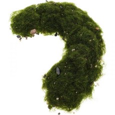 돌이 있는 정적 잔디 가루 현실적인 가짜 디오라마 모델 철도 미니어처 수공예품 풍경 키트, 1개