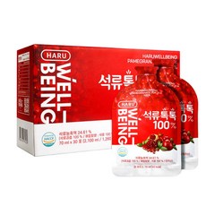 하루웰빙 석류톡톡 100 석류과즙 70ml x 30포 1박스, 30개